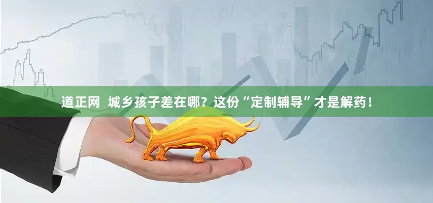 道正网  城乡孩子差在哪？这份“定制辅导”才是解药！
